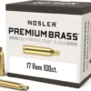 Nosler Custom Brass 17 Remington Box of 100