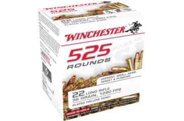 Opplanet winchester 525 22 long rifle 36 grain copper plated hollow point rimfire ammo 525 rounds 22lr525hp main.jpg