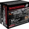 Opplanet winchester dual bond handgun 44 magnum 240 grain bonded dual jacket brass cased centerfire pistol ammo 20 rounds s44rmdb main.jpg