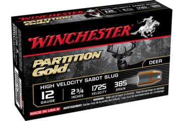 Opplanet winchester partition gold 12 gauge 385 grain 2 75in centerfire shotgun slug ammo 5 rounds ssp12 main.jpg