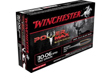 Opplanet winchester power max bonded 30 06 springfield 180 grain notched protected hollow point brass cased centerfire rifle ammo 20 rounds x30064bp main.jpg