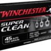 Opplanet winchester super clean 45 acp 160 grain full metal jacket centerfire pistol ammo 50 rounds w45lf main.jpg