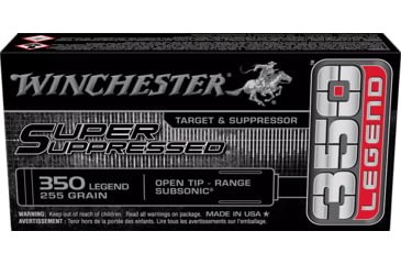 Opplanet winchester super suppressed 350 legend 255 grain subsonic open tip range centerfire rifle ammo 20 rounds sup350 main 1.jpg