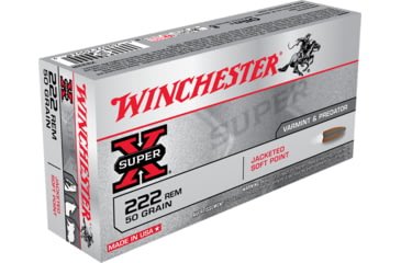 Opplanet winchester super x rifle 222 remington 50 grain jacketed soft point brass cased centerfire rifle ammo 20 rounds x222r main.jpg
