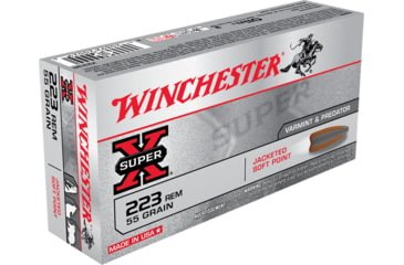 Opplanet winchester super x rifle 223 remington 55 grain jacketed soft point brass cased centerfire rifle ammo 20 rounds x223r main.jpg