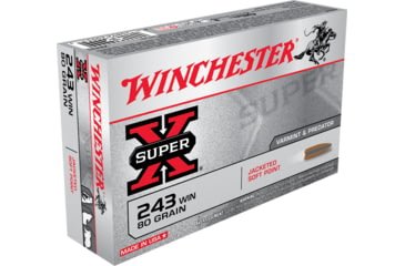 Opplanet winchester super x rifle 243 winchester 80 grain jacketed soft point brass cased centerfire rifle ammo 20 rounds x2431 main.jpg