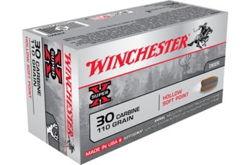 Opplanet winchester super x rifle 30 carbine 110 grain hollow soft point centerfire rifle ammo 50 rounds x30m1 main.jpg