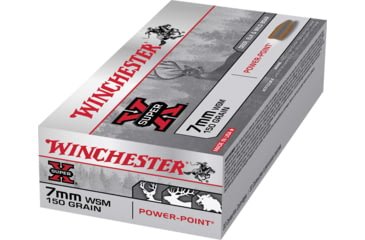 Opplanet winchester super x rifle 7mm winchester short magnum 150 grain power point brass cased centerfire rifle ammo 20 rounds x7mmwsm main 1.jpg
