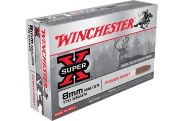 Opplanet winchester super x rifle 8x57mm mauser 170 grain power point centerfire rifle ammo 20 rounds x8mm main.jpg