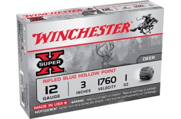 Opplanet winchester super x shotshell 12 gauge 1 oz 3in centerfire shotgun slug ammo 15 rounds x123rs15vp main.jpg