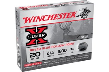 Opplanet winchester super x shotshell 20 gauge 3 4 oz 2 75in centerfire shotgun slug ammo 15 rounds x20rsm5vp main.jpg