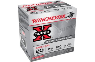 Opplanet winchester super x shotshell 20 gauge 7 8 oz 2 75in centerfire shotgun ammo 25 rounds xu207 main.jpg