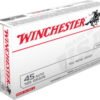 Opplanet winchester usa handgun 45 acp 185 grain full metal jacket brass cased centerfire pistol ammo 50 rounds usa45a main.jpg