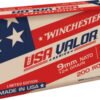 Opplanet winchester usa valor 9mm nato 124 grain fmj centerfire pistol ammo 200 rounds usa9natow main.jpg