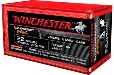 Opplanet winchester varmint hv 22 winchester magnum rimfire 30 grain polymer tip rimfire ammo 50 rounds s22m2pt main.jpg